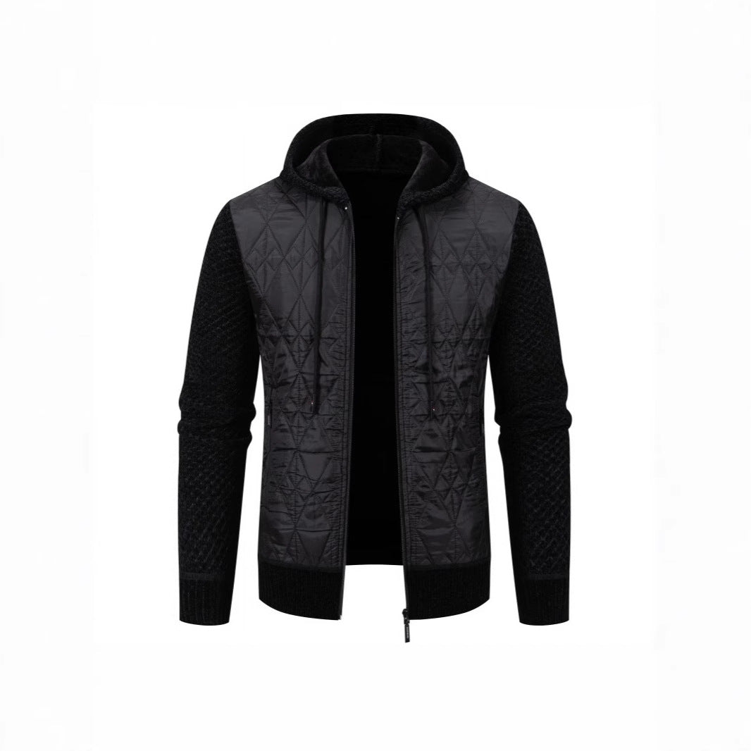 Herren gesteppte Übergangsjacke mit hohem Kragen und modernem Design Echoarchiv