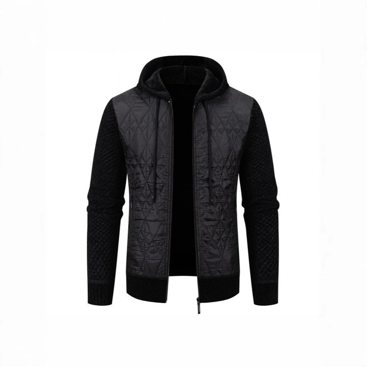 Herren gesteppte Übergangsjacke mit hohem Kragen und modernem Design Echoarchiv