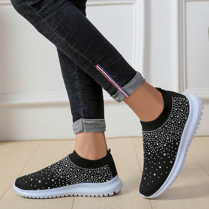 Damen Glitzernde Slip-On Sneaker mit atmungsaktivem Obermaterial und rutschfester Sohle Echo Archiv