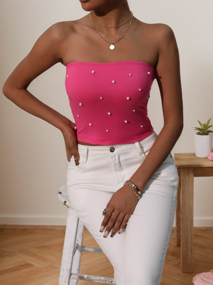 Damen Bandeau-Top mit eleganten Perlenapplikationen Echo Archiv