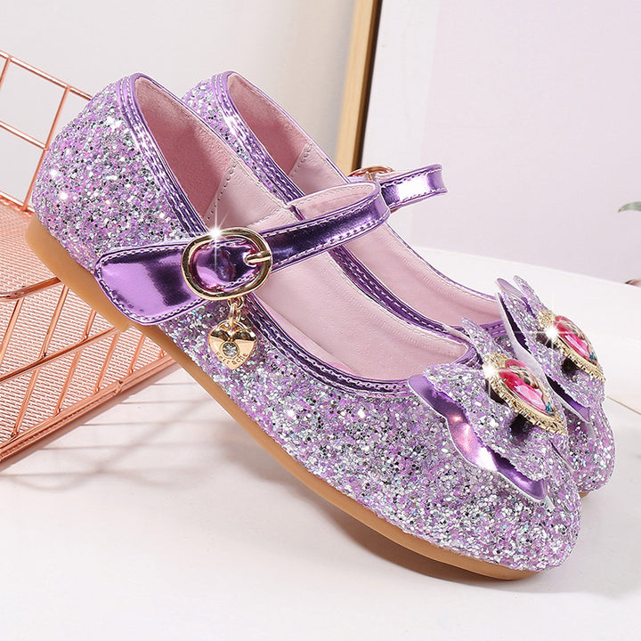 Mädchen Glitzernde Ballerinas mit Blumendekor Echo Archiv