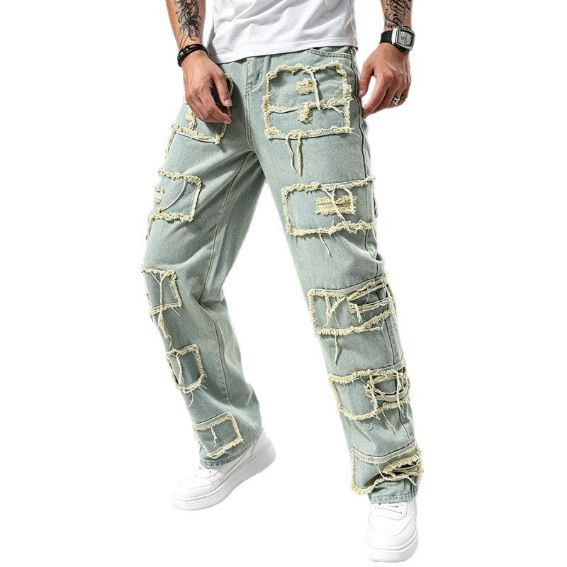 Herren Modische und lässige Jeanshose Echoarchiv