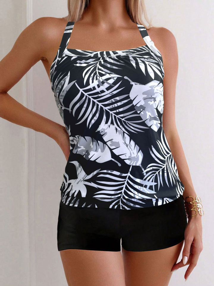 Damen Tankini mit verstellbaren Trägern und sportlichem Schnitt Echo Archiv