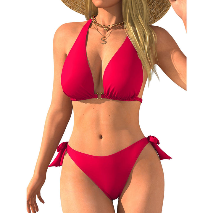 Damen Triangel-Bikini mit Rückenband und sinnlichem V-Ausschnitt Echo Archiv
