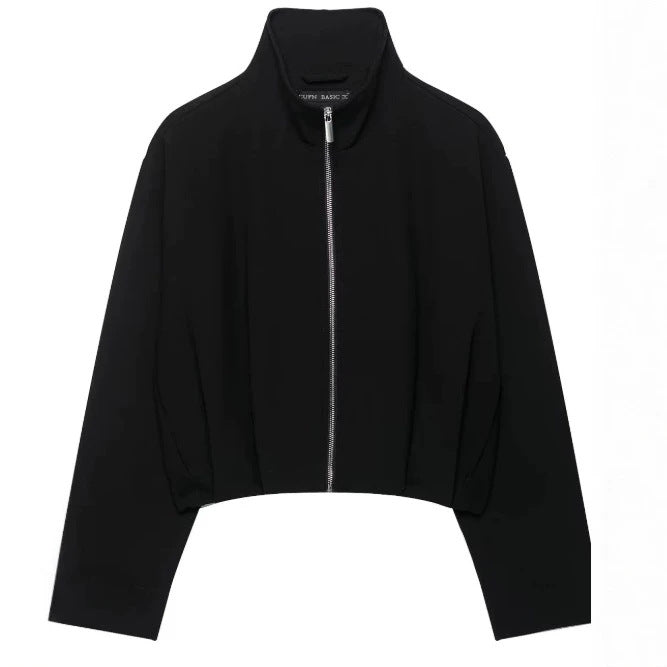 Damen Kurz geschnittener Boxy‑Blouson mit hohem Stehkragen und überschnittenen Ärmeln Echo Archiv