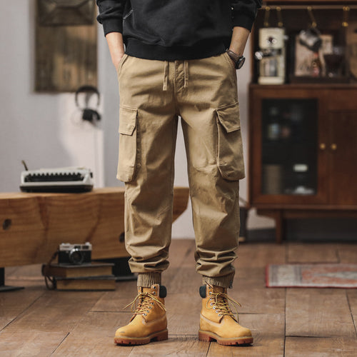 Herren Cargo-Jogginghose mit Mehrfach-Taschen, Tunnelzug und elastischen Bündchen Echo Archiv