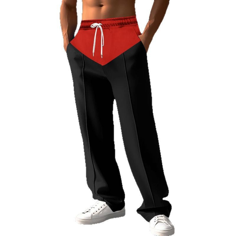 Herren nan Relaxed-Fit Sweathose mit V-Bund, Kordelzug, Eingrifftaschen und sichtbarer Bügelfalte Echo Archiv