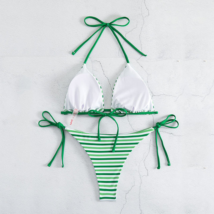 Damen Triangel-Bikini mit verstellbaren Bindebändern Echo Archiv