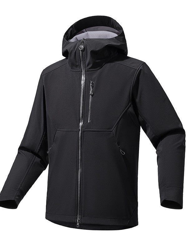 Herren Softshell‑Kapuzensweatjacke mit Stretch‑Windschutz, ergonomischem Schnitt und Brustreißverschluss Echo Archiv