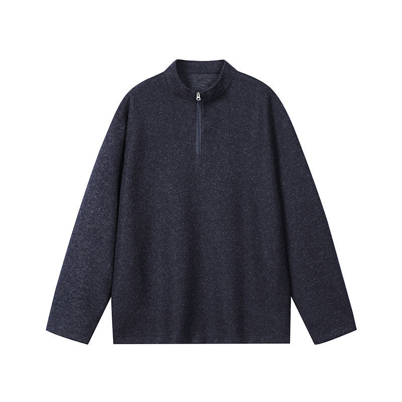 Herren Halbzip-Sweatshirt mit Stehkragen und melierter Struktur Echo Archiv