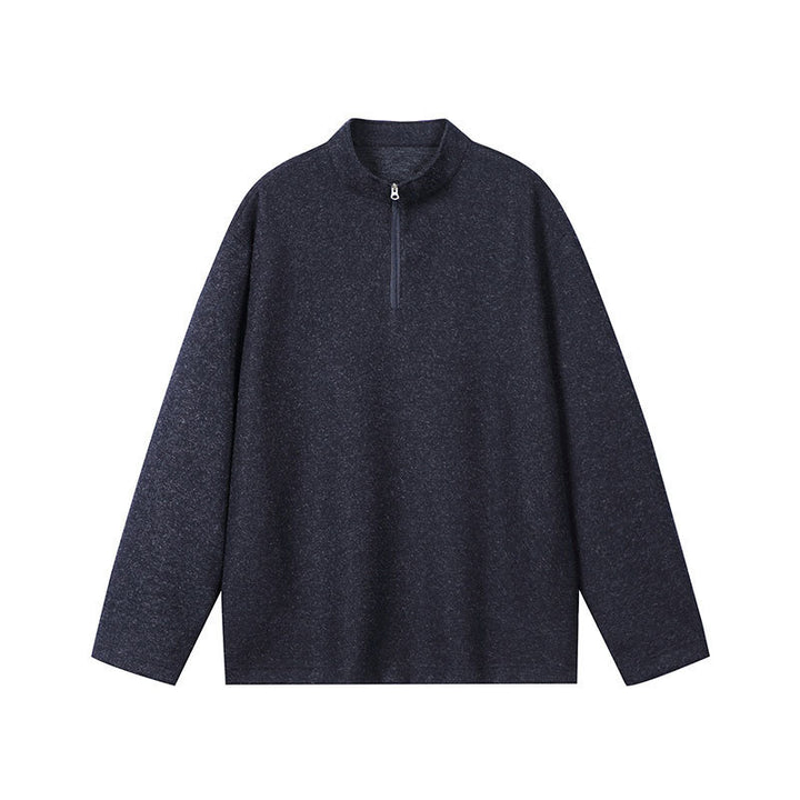Herren Halbzip-Sweatshirt mit Stehkragen und melierter Struktur Echo Archiv