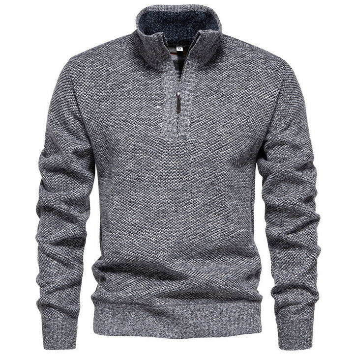 Herren Zip-Pullover mit strukturiertem Design Echoarchiv