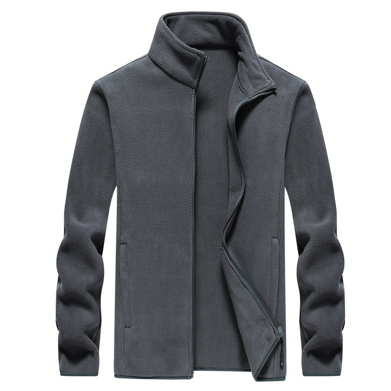 Herren Fleecejacke mit Stehkragen, durchgehendem Reißverschluss & Eingrifftaschen Echoarchiv
