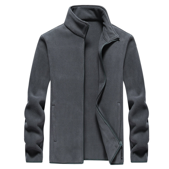 Herren Fleecejacke mit Stehkragen, durchgehendem Reißverschluss & Eingrifftaschen Echoarchiv