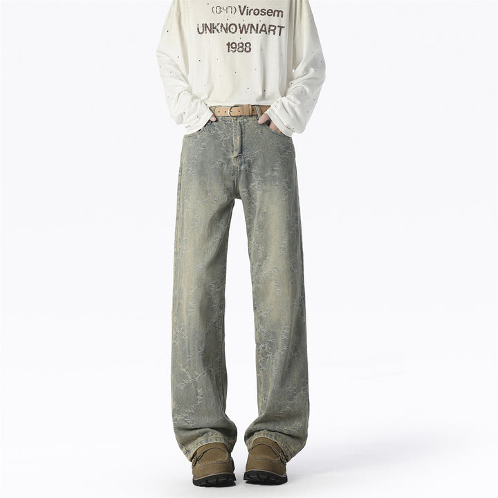 Herren Weite Jeans mit einzigartigem Muster und hohem Tragekomfort Echoarchiv