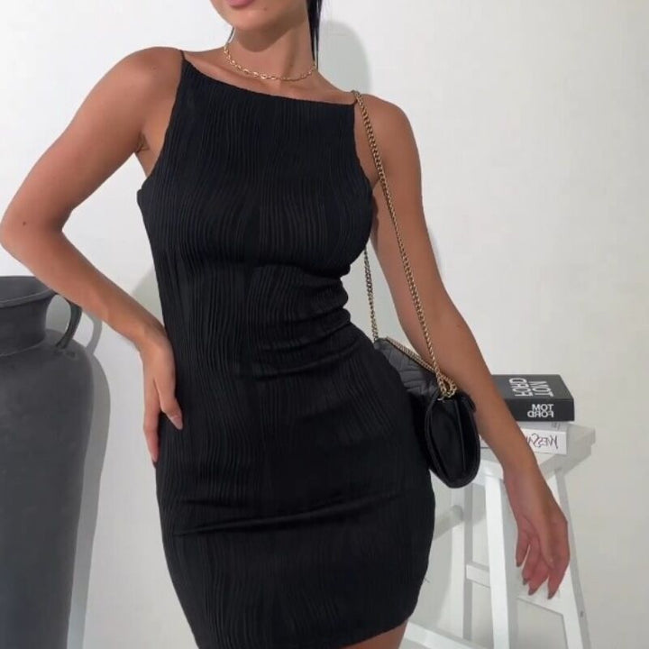 Damen Figurbetontes Mini-Kleid mit innovativer Rippstruktur Echo Archiv
