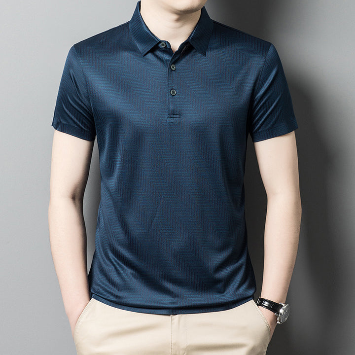 Herren Polohemd mit eleganter Struktur Echoarchiv