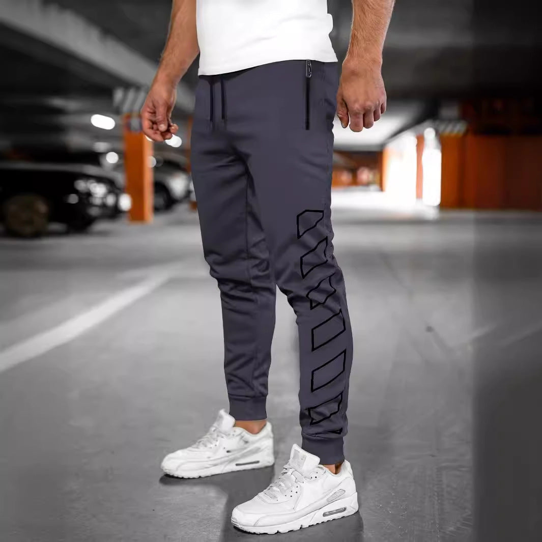 Herren Sportliche Slim-Fit Jogginghose mit seitlichem Reißverschluss Echoarchiv