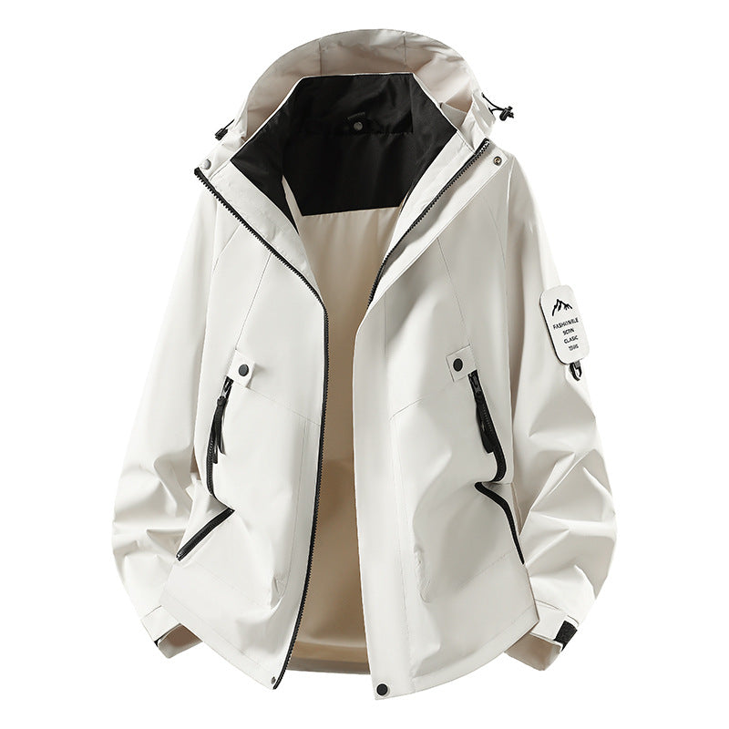 Herren Zwei-in-eins Wetterschutzjacke mit abnehmbarer Steppweste und verstellbarer Kapuze Echoarchiv