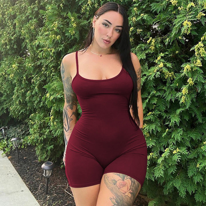 Damen Bodysuit mit schmalem Schnitt und feinen Spaghetti-Trägern Echo Archiv