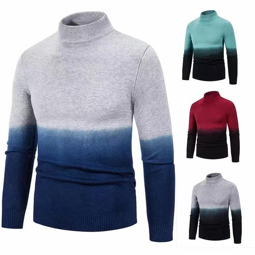 Herren Rollkragenpullover mit stilvollem Farbverlauf Echoarchiv