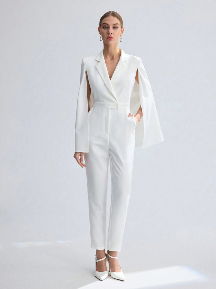 Damen Eleganter Jumpsuit mit Cape-Detail Echo Archiv