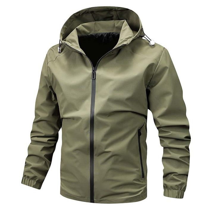 Herren wasserdichte Sportjacke mit verstellbarer Kapuze Echoarchiv