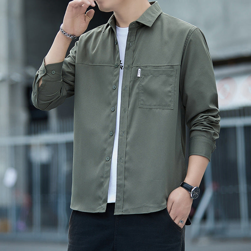 Herren lässige Overshirt-Jacke mit praktischen Taschen Echoarchiv