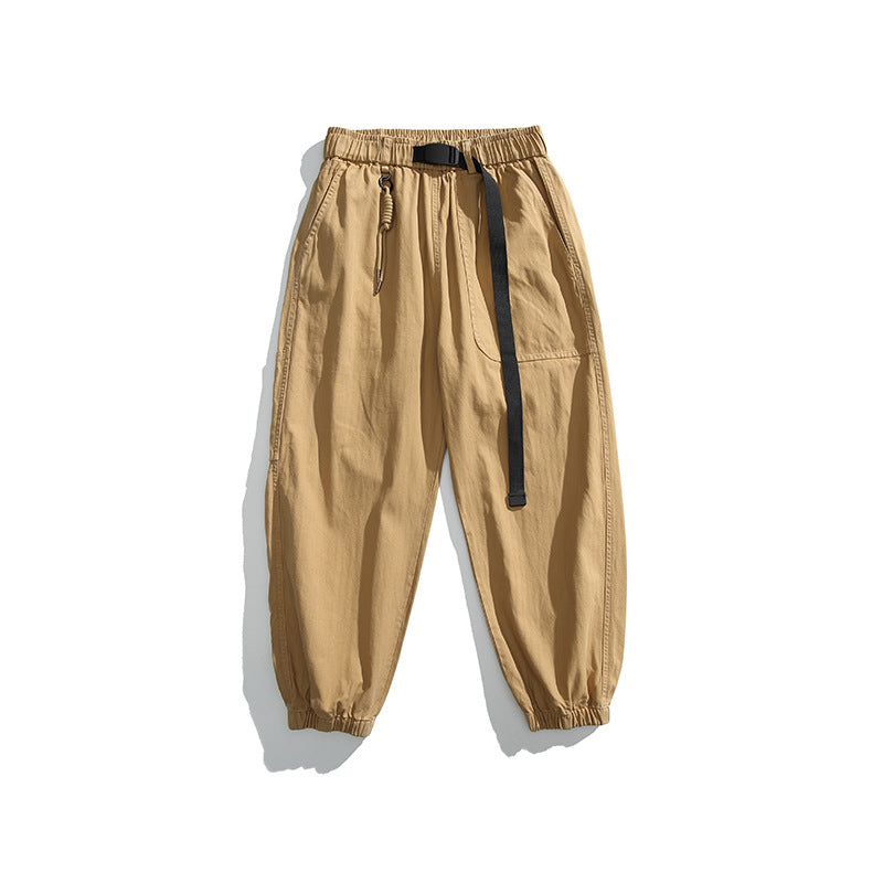 Herren Tapered-Canvas-Cargo-Jogger mit elastischem Kordelbund und integriertem Gurt Echo Archiv