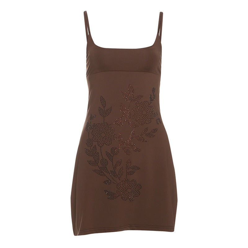 Damen Freizeitkleid mit floralen Strass-Details Echo Archiv