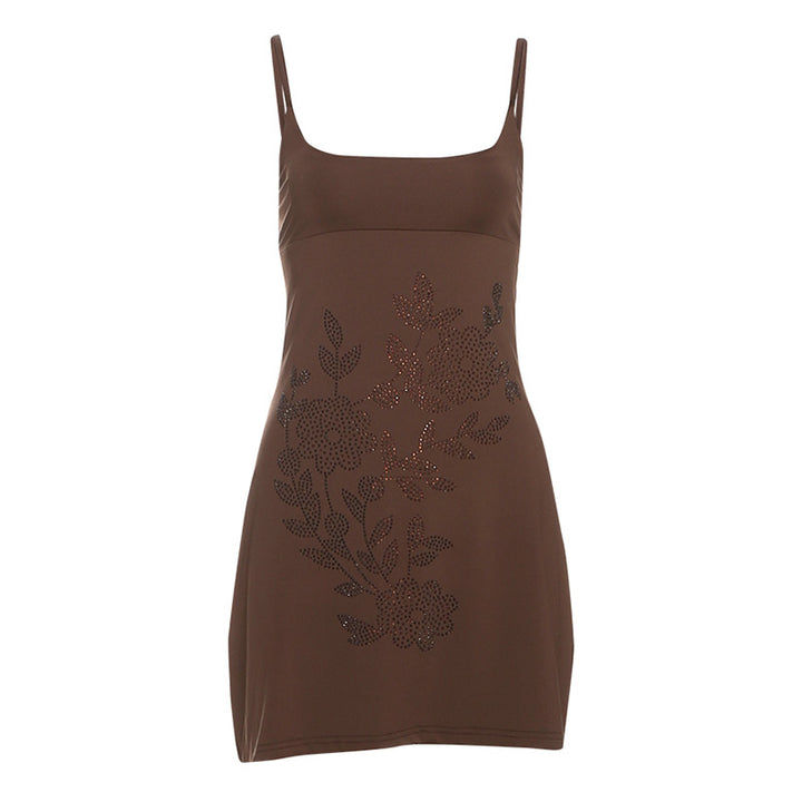 Damen Freizeitkleid mit floralen Strass-Details Echo Archiv