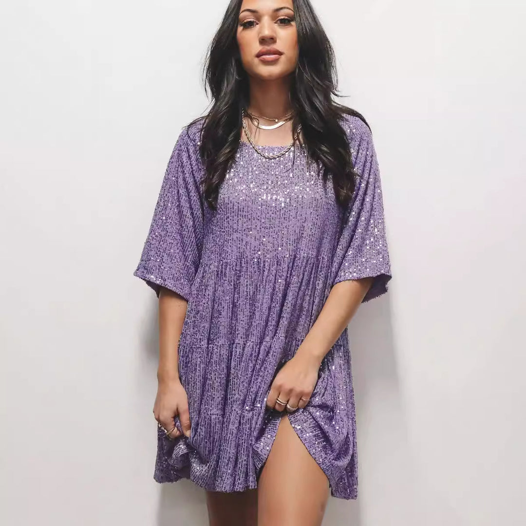 Damen Glitzerndes Kurzkleid Echo Archiv
