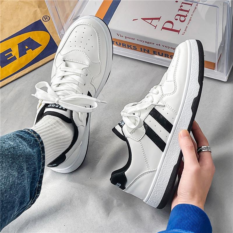 Unisex Klassische Low-Top Freizeit-Sneaker aus glattem Kunstleder mit gepolsterter Innensohle und robustem Cupsohlenprofil – Norré