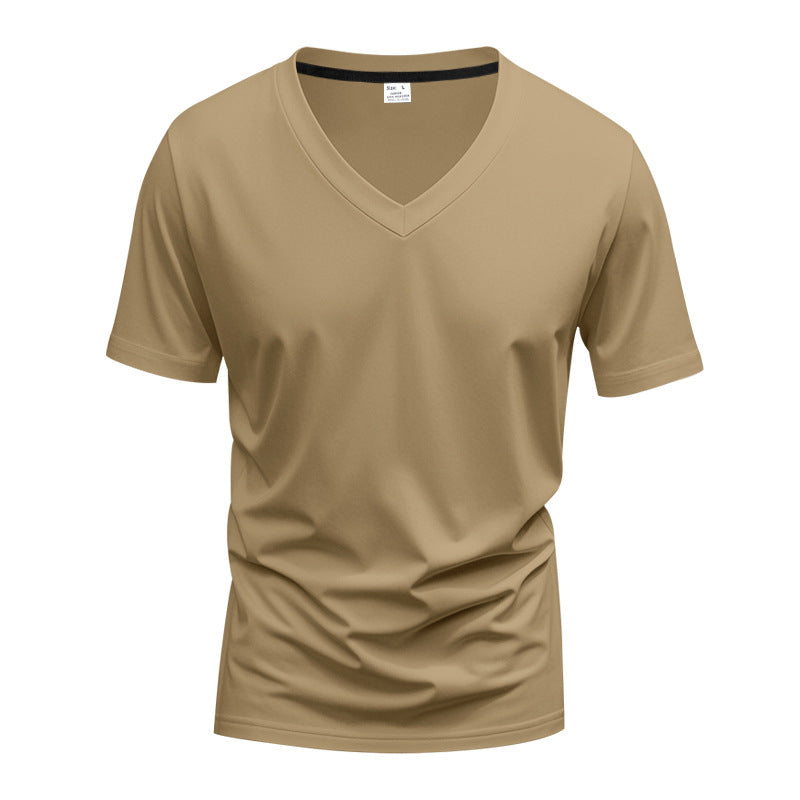 Herren V-Ausschnitt T-Shirt aus atmungsaktiver und schnelltrocknender Baumwolle Echoarchiv