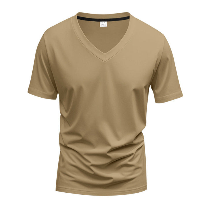 Herren V-Ausschnitt T-Shirt aus atmungsaktiver und schnelltrocknender Baumwolle Echoarchiv