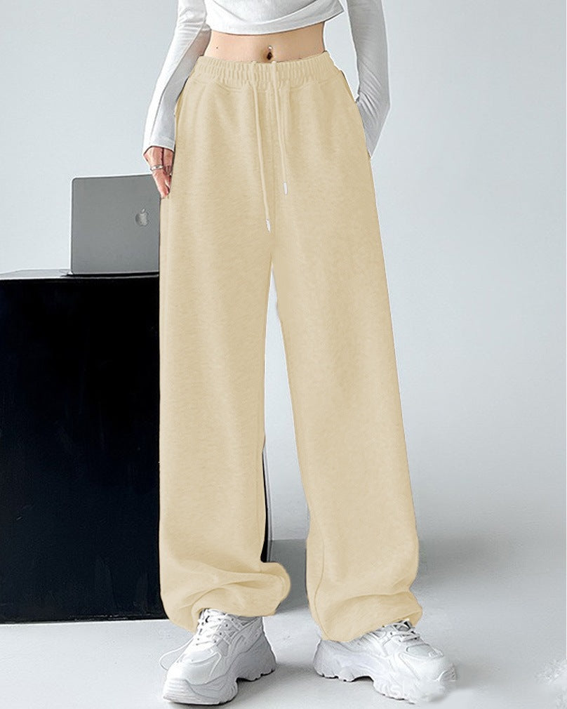 Damen nan extraweite Palazzo-Sweathose mit hohem Komfortbund, seitlichen Eingrifftaschen, Schlitz am Saum und Kordelzug Echo Archiv