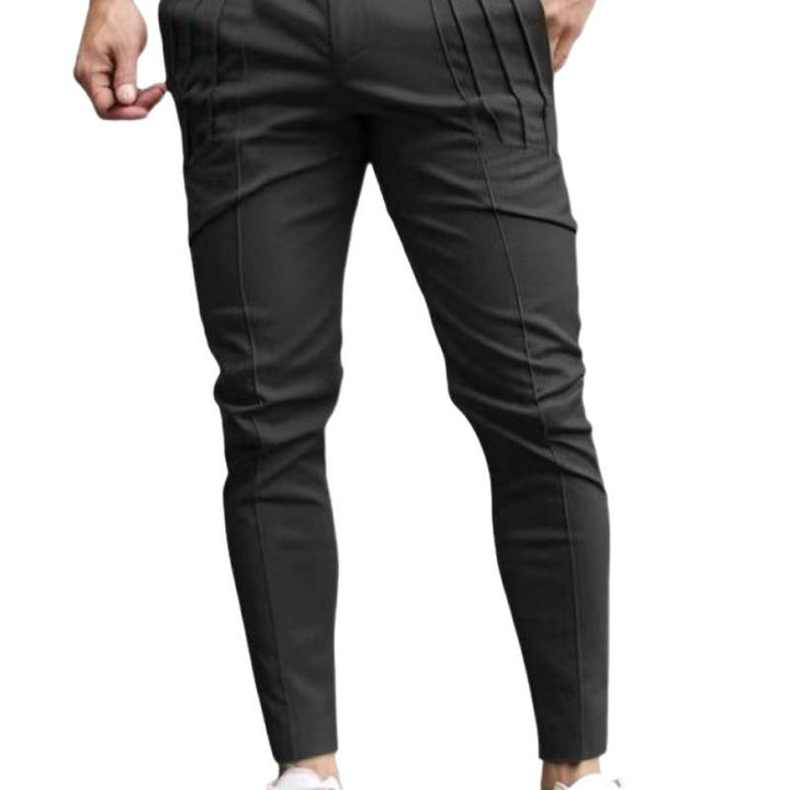 Herren elegante Slim-Fit Hose mit hochwertigen Falten und praktischen Taschen Echoarchiv