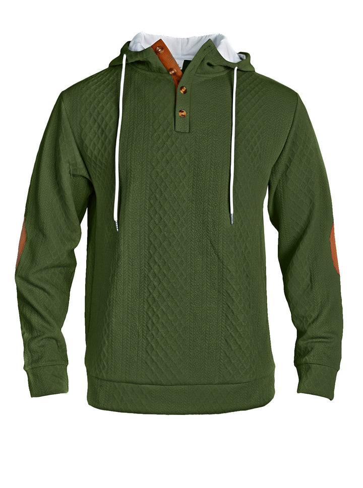Herren lässiger Kapuzenpullover mit innovativer Strickstruktur und modischen Akzenten Echoarchiv