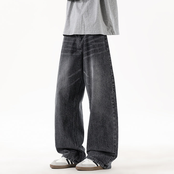 Herren Relaxed Wide‑Leg Denimhose mit extra weitem Bein und Vintage-Fade Echo Archiv