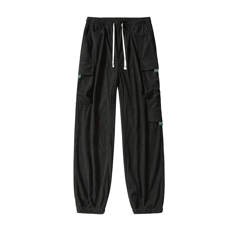 Herren Utility-Cargohose im Joggerstil aus strukturierter Baumwollmischung mit elastischem Bund & Mehrfachtaschen Echo Archiv