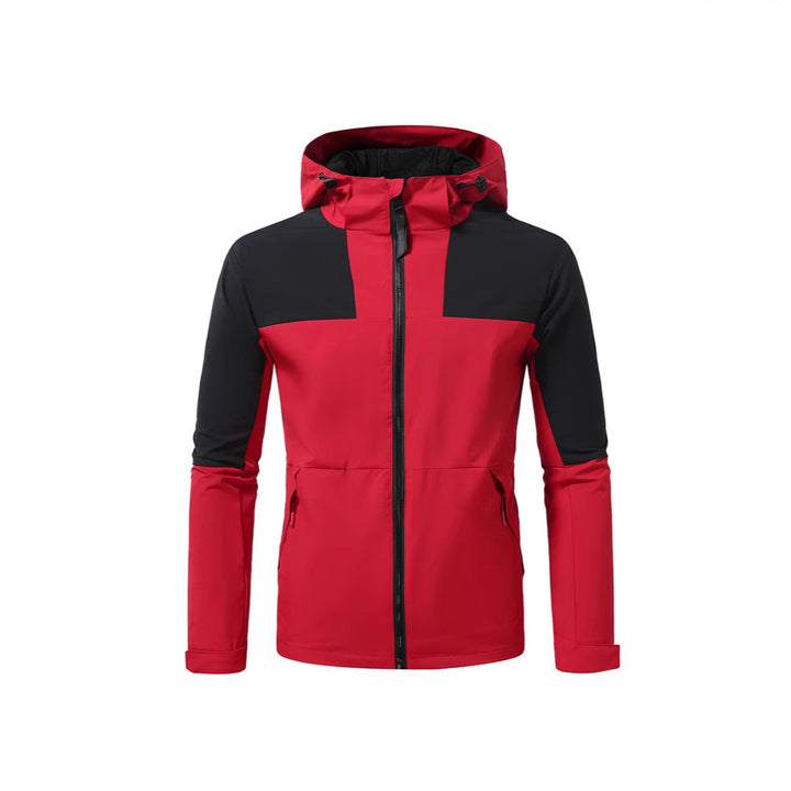 Herren Windbreaker Jacke mit verstellbarem Kapuzenkragen und seitlichen Taschen Echoarchiv