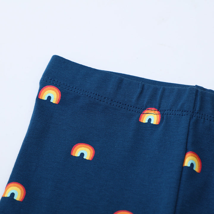 Mädchen Leggings mit buntem Regenbogenmotiv Echo Archiv