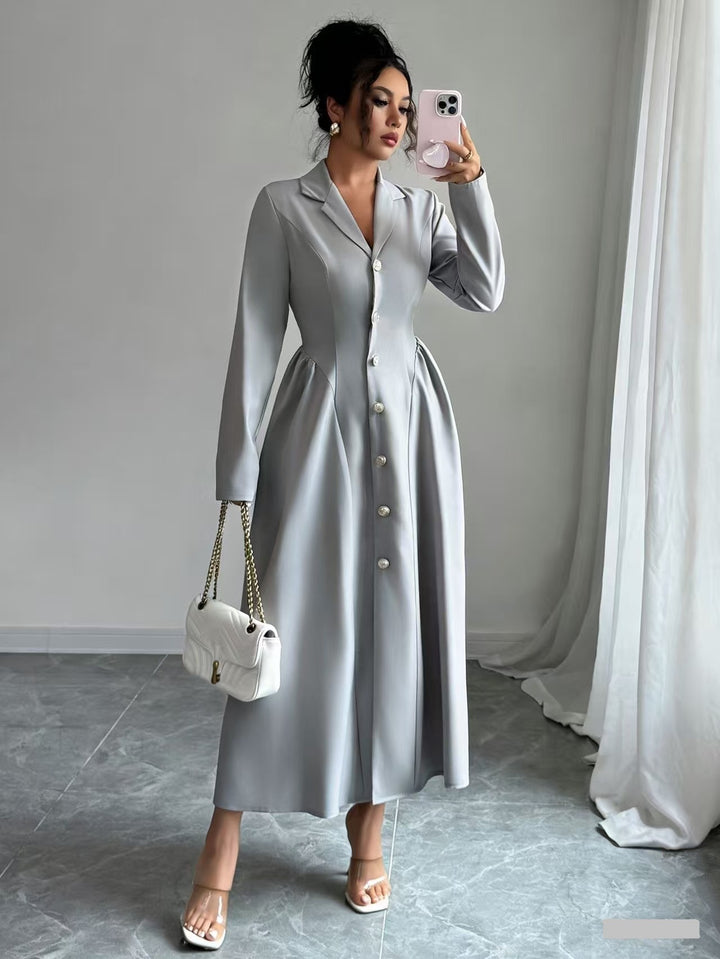 Damen Elegantes Midikleid im Blazerstil mit taillierter Schnittführung – Valéne