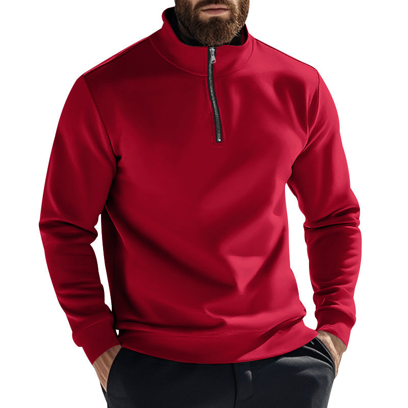 Herren Fleece-Pullover mit hohem Kragen und halbem Reißverschluss Echoarchiv
