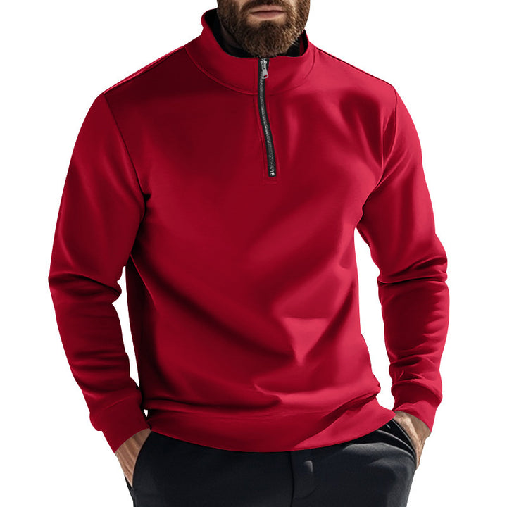 Herren Fleece-Pullover mit hohem Kragen und halbem Reißverschluss Echoarchiv