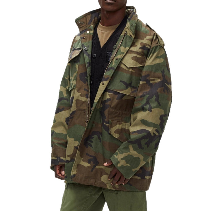 Herren multifunktionale Parkajacke mit praktischen Taschen und modernem Stehkragen Echoarchiv