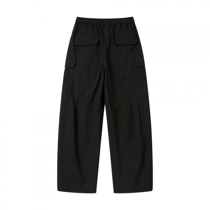 Unisex Weite Cargo-Hose mit elastischem Bund, Tunnelzug und aufgesetzten Klappentaschen Echo Archiv
