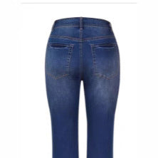 Damen Hochtaillierte Button‑Fly Flared‑Jeans mit sculptender Mittelnaht Echo Archiv