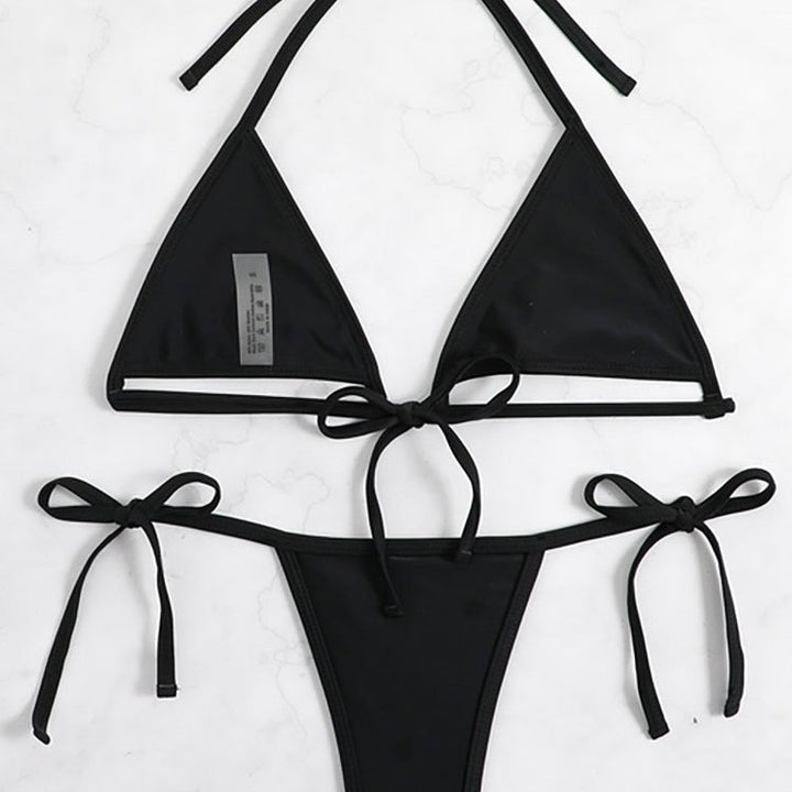 Damen Triangel-Bikini-Set mit geflochtenem Höschen und verstellbaren Trägern Echo Archiv