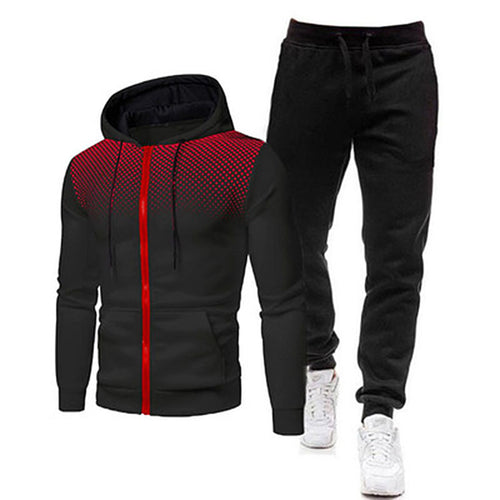 Herren sportliches Hoodie- und Jogginghose-Set mit atmungsaktiver Technologie Echoarchiv